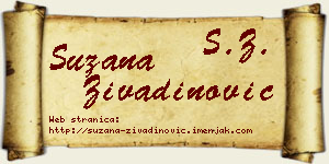 Suzana Živadinović vizit kartica